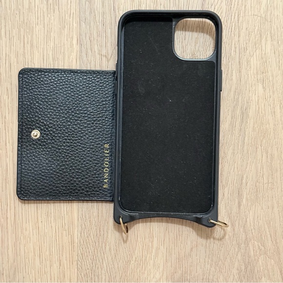 MILA MAGSAFE: MagSafe Crossbody Phone Case in Black/Gold for iPhone 14 Plus - Picture 3 of 6